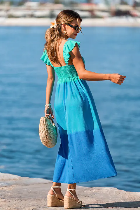 Robe longue ombrée